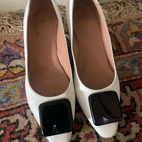 Maryam Nassir Zadeh White and Black Platform Shoes - Picture 2 of 7